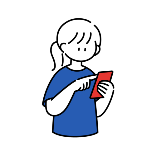 電話をかけようとする女の子